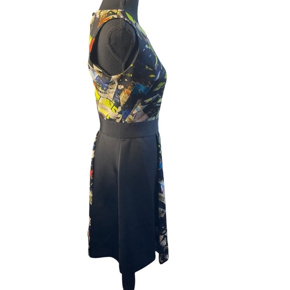 Milly Black and Multicolor Patterned Dress - Picture 6 of 11